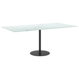 Table Top White Tempered Glass Medium Durable Coffee Table Top 322258
