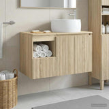 Bathroom Furniture Set 2 pcs Sonoma Oak Engineered Wood 3404096
