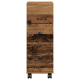 Narrow Bathroom Cabinet with Wheels Old Wood Engineered Wood 855239