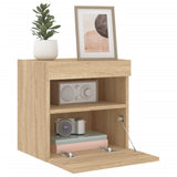 TV Wall Cabinets with LED Lights 2 pcs Sonoma Oak 40x30x40 cm 837174