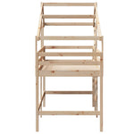 ZNTS Loft Bed with Ladder and Roof without Mattress 80x200 cm 3281986