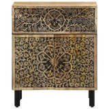 ZNTS Bedside Cabinet 50x33x60 cm Solid Wood Mango 358223