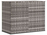 Garden Cushion Box PE Rattan 100x49x103.5 cm Grey 317225