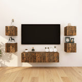 Wall-mounted TV Cabinets 8 pcs Smoked Oak 30.5x30x30 cm 3120323