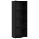 Freestanding Bookshelf Black Oak 60 x 30 x 151.5 cm 8003715