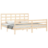 Bed Frame without Mattress 200x200 cm Solid Wood 3194006