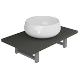 Two Piece Bathroom Furniture Set Ceramic Grey 279334