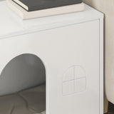 Cat House Gloss White 51 x 30 x 52 cm Engineered Wood 8000666