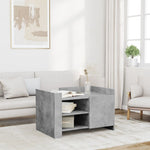 ZNTS Coffee Table Concrete Grey 80x50x50 cm Engineered Wood 848356