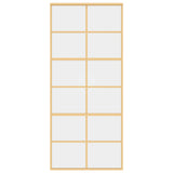 Sliding Door Gold 90x205 cm Clear ESG Glass and Aluminium 155167