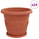 Plant Pots 24 pcs Brick Red 34 x 28 cm Plastic 3403283