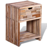 ZNTS Nightstand with Drawer Reclaimed Teak Wood 241715