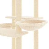 Cat Tree with Sisal Scratching Posts Cream 133 cm 171756