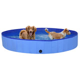 Foldable Dog Swimming Pool Blue 200x30 cm PVC 92602