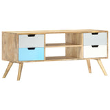 TV Cabinet 110x35x48 cm Solid Mango Wood 286483