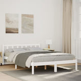 Extra Long Bed Frame without Mattress White 160x220 cm Solid Wood Pine 852451