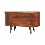 Chestnut Rounded Lid up Blanket Box IN3540