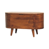 Chestnut Rounded Lid up Blanket Box IN3540