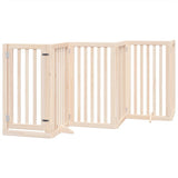 ZNTS Dog Gate with Door Foldable 15 Panels 750 cm Poplar Wood 3155646