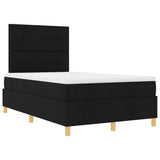 Box Spring Bed with Headboard Black 120 x 190 cm Fabric 3339604