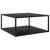 Coffee Table Black 80x80x35 cm Tempered Glass 322895