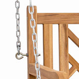Garden Swing Bench 114 x 60 x 64 cm Solid Teak Wood 42001969