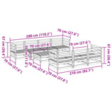 8 Piece Garden Sofa Set Solid Wood Douglas Fir 3299321