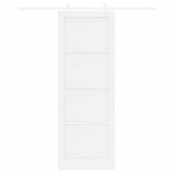 Sliding Door White 83 x 232 cm Solid Pine Wood 3445536