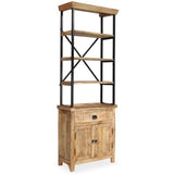 Sideboard with Shelves Solid Mango Wood 65x30x180 cm 244943