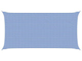 Sunshade Sail 4 x 5 m HDPE Rectangular Blue and White 42032894