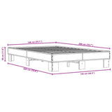 Bed Frame without Mattress Black 140x200 cm 845857