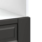 Oven Cabinet Porto Black Engineered Wood 853998