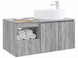 Bathroom Furniture Set 2 pcs Grey Sonoma Engineered Wood 3404110