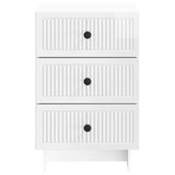 Bedside Cabinet with Drawer High Gloss White 43 x 41 x 66.5 cm 893869