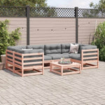 ZNTS 7 Piece Garden Sofa Set with Cushions Solid Wood Douglas Fir 3299314