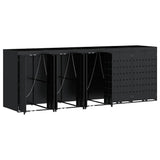 Wheelie Bin Storage for 5 Bins Black 340 x 77.5 x 121.5 cm 3394741