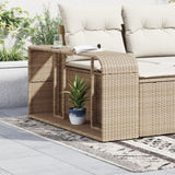 Storage Shelves 2 pcs Beige Poly Rattan 366070