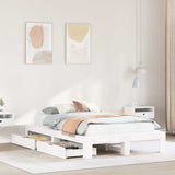 Bed Frame without Mattress White 120x200 cm Solid Wood Pine 3309003