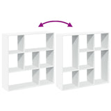 Room Divider Bookcase White 102x29x103.5 cm Engineered Wood 858048