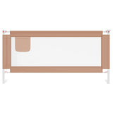 Toddler Safety Bed Rail Taupe 190x25 cm Fabric 10223