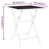 Garden Table 60x60x72 cm Expanded Metal Mesh Anthracite 317344