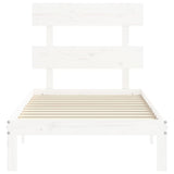 Bed Frame without Mattress White 100x200 cm Solid Wood Pine 3193522