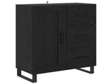 Sideboard Black Oak 69.5 x 34 x 90 cm Engineered Wood and Iron 881647