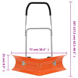 Dual Angle Snow Shovel with Extendable Handle Orange Steel 364820