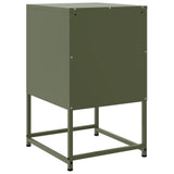 ZNTS Bedside Cabinets 2 pcs Olive Green 36x39x60.5 cm Steel 846455