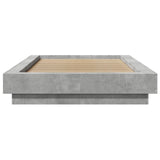 Bed Frame with LED Concrete Grey 80 x 200 cm Engineered Wood 3429586