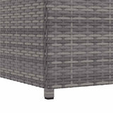 Garden Storage Box Grey 120x50x60 cm Poly Rattan 46460