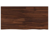 Live Edge Table Top 90 x 60 x 3.5 cm Rectangular Dark Brown 938536