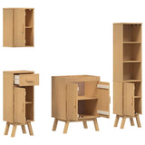 Bathroom Furniture Set with Door 4 pcs Brown 114 x 43 x 73.5 cm 3334190