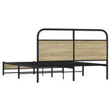 Metal Bed Frame without Mattress Sonoma Oak 160x200 cm 3318688
